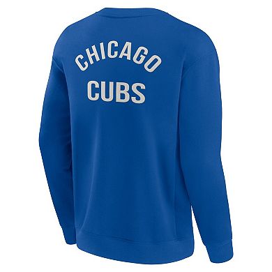 Unisex Fanatics Signature Royal Chicago Cubs Super Soft Pullover Crew Sweatshirt