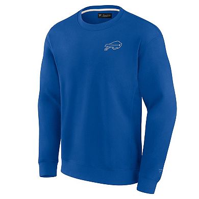 Unisex Fanatics Signature Royal Buffalo Bills Super Soft Pullover Crew Sweatshirt