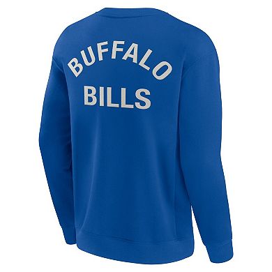 Unisex Fanatics Signature Royal Buffalo Bills Super Soft Pullover Crew Sweatshirt