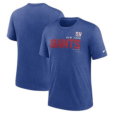 Men's Nike Heather Royal New York Giants Team Tri-Blend T-Shirt