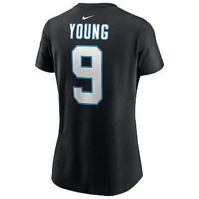 Women's Nike Bryce Young Black Carolina Panthers 2023 NFL Draft First Round Pick Player Name & Number T-Shirt