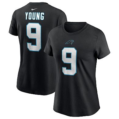 Women's Nike Bryce Young Black Carolina Panthers 2023 NFL Draft First Round Pick Player Name & Number T-Shirt