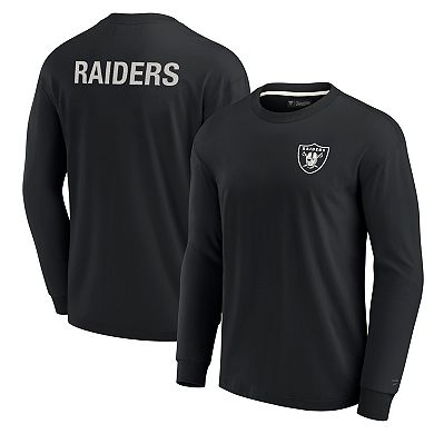 Unisex Fanatics Signature Black Las Vegas Raiders Super Soft Long Sleeve T-Shirt
