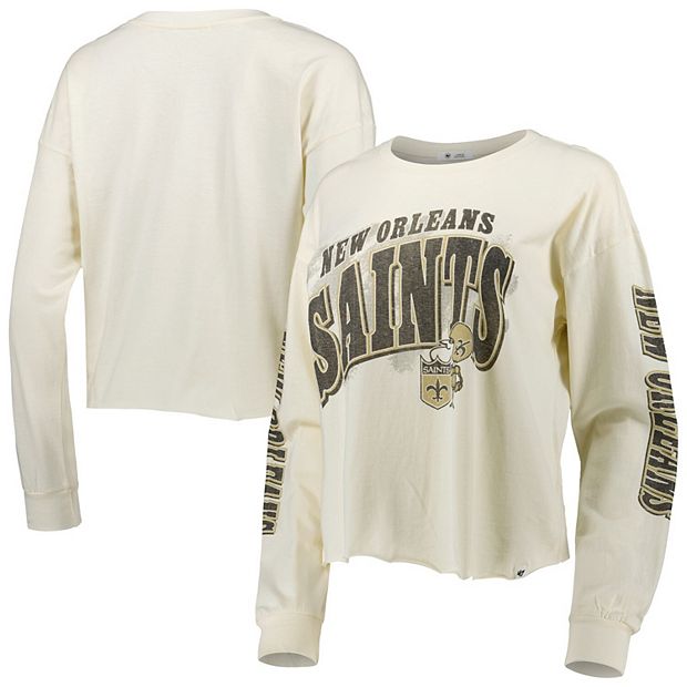 New Orleans Saints Women's Black Off Shoulder Causal Shirt