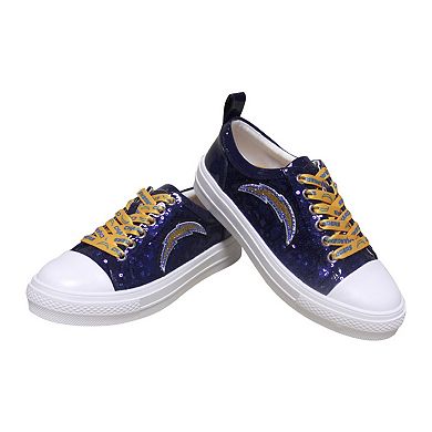 Women's Cuce Navy Los Angeles Chargers Team Sequin Sneakers