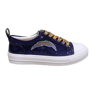 Women's Cuce Navy Los Angeles Chargers Team Sequin Sneakers