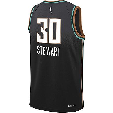 Youth Nike Breanna Stewart Black New York Liberty Swingman Player Jersey - Explorer Edition