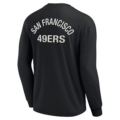 Unisex Fanatics Signature Black San Francisco 49ers Super Soft Long Sleeve T-Shirt