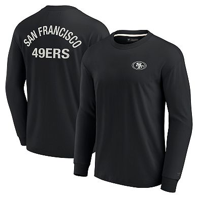 Unisex Fanatics Signature Black San Francisco 49ers Super Soft Long Sleeve T-Shirt