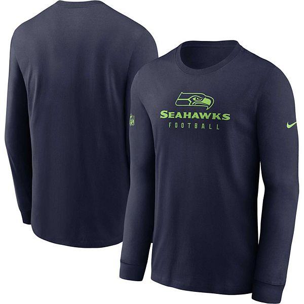 Men's Nike College Navy Seattle Seahawks Sideline Performance Long ...