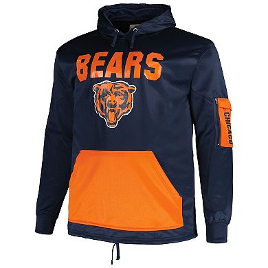 Men's Fanatics Branded  Navy Chicago Bears Big & Tall Pullover Hoodie