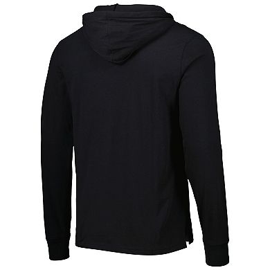 Men's '47 Black New Orleans Saints Field Franklin Hooded Long Sleeve T-Shirt