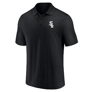 Men's Fanatics Branded Black/Gray Chicago White Sox Dueling Logos Polo Combo Set