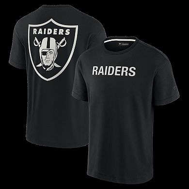 Unisex Fanatics Signature Black Las Vegas Raiders Super Soft Short Sleeve T-Shirt