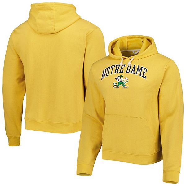 Men's League Collegiate Wear Gold Notre Dame Fighting Irish Arch Essential  Pullover Hoodie
