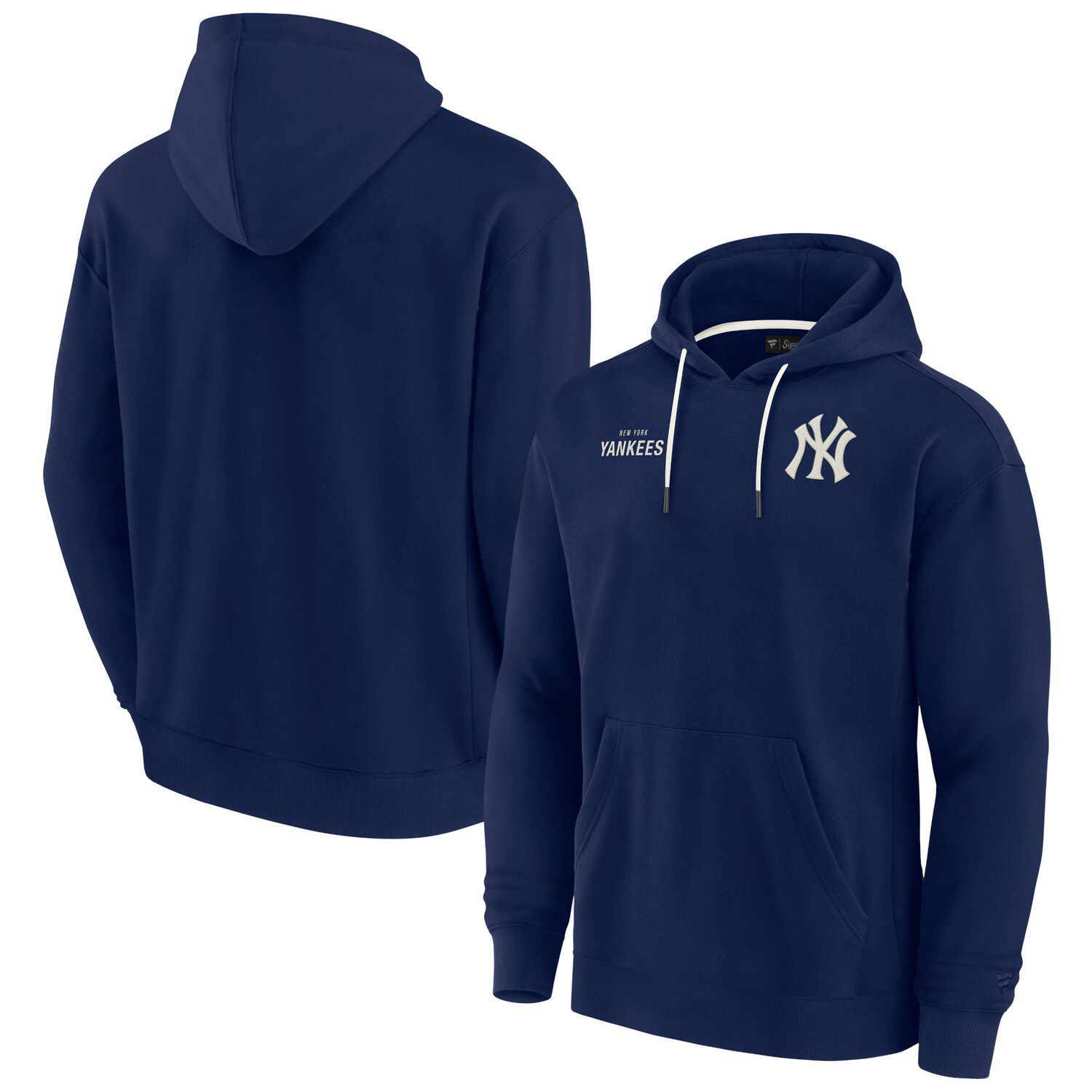 Youth Navy New York Yankees Team Color Wordmark Full-Zip Hoodie