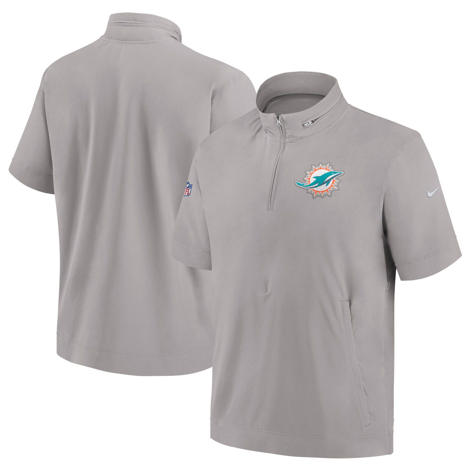 Men's G-III Sports by Carl Banks Aqua Miami Dolphins Quarter-Zip Pullover Jacket Size: 2XL