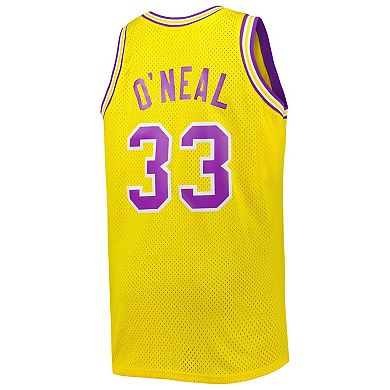 Men's 1990/91 Mitchell & Ness Shaquille O'Neal Gold LSU Tigers Big & Tall Swingman Jersey