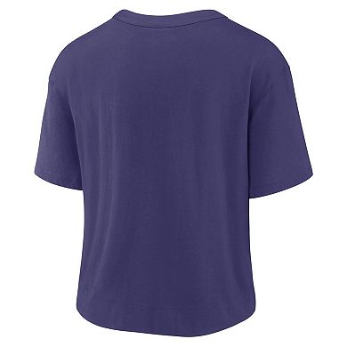 Women's Nike Purple/Black Baltimore Ravens High Hip Fashion T-Shirt
