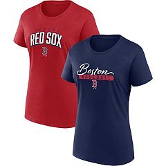 Women's Heathered Charcoal/Navy Boston Red Sox Plus Size Colorblock T-Shirt