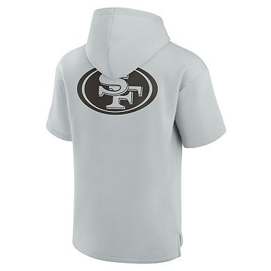 Unisex Fanatics Signature Gray San Francisco 49ers Super Soft Fleece Short Sleeve Hoodie