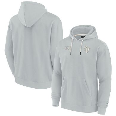Unisex Fanatics Signature Gray Los Angeles Rams Elements Super Soft Fleece Pullover Hoodie