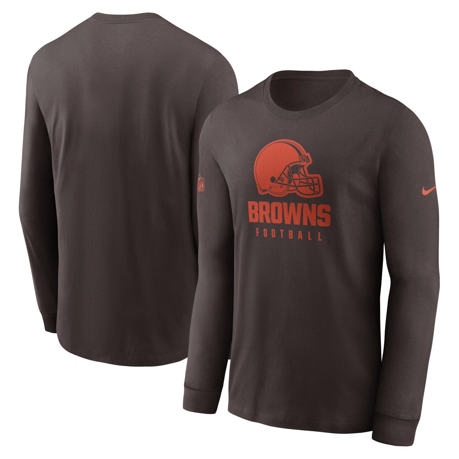 Men's New Era Cream Cleveland Browns Sideline Chrome T-Shirt