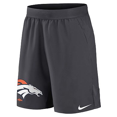 Men's Nike Anthracite Denver Broncos Stretch Performance Shorts