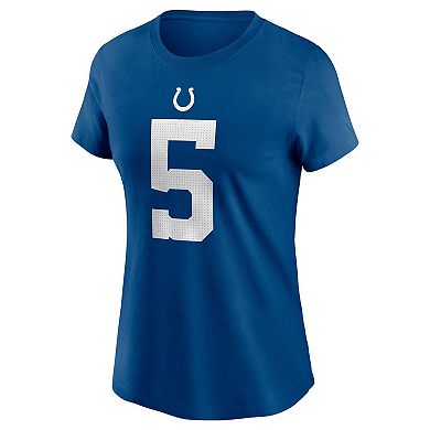 Women's Nike Anthony Richardson Royal Indianapolis Colts 2023 NFL Draft First Round Pick Player Name & Number T-Shirt