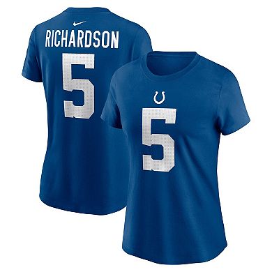 Women's Nike Anthony Richardson Royal Indianapolis Colts 2023 NFL Draft First Round Pick Player Name & Number T-Shirt