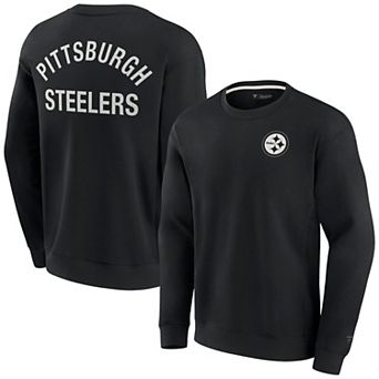Unisex Fanatics Black Pittsburgh Steelers Elements Super Soft Pullover Sweatshirt