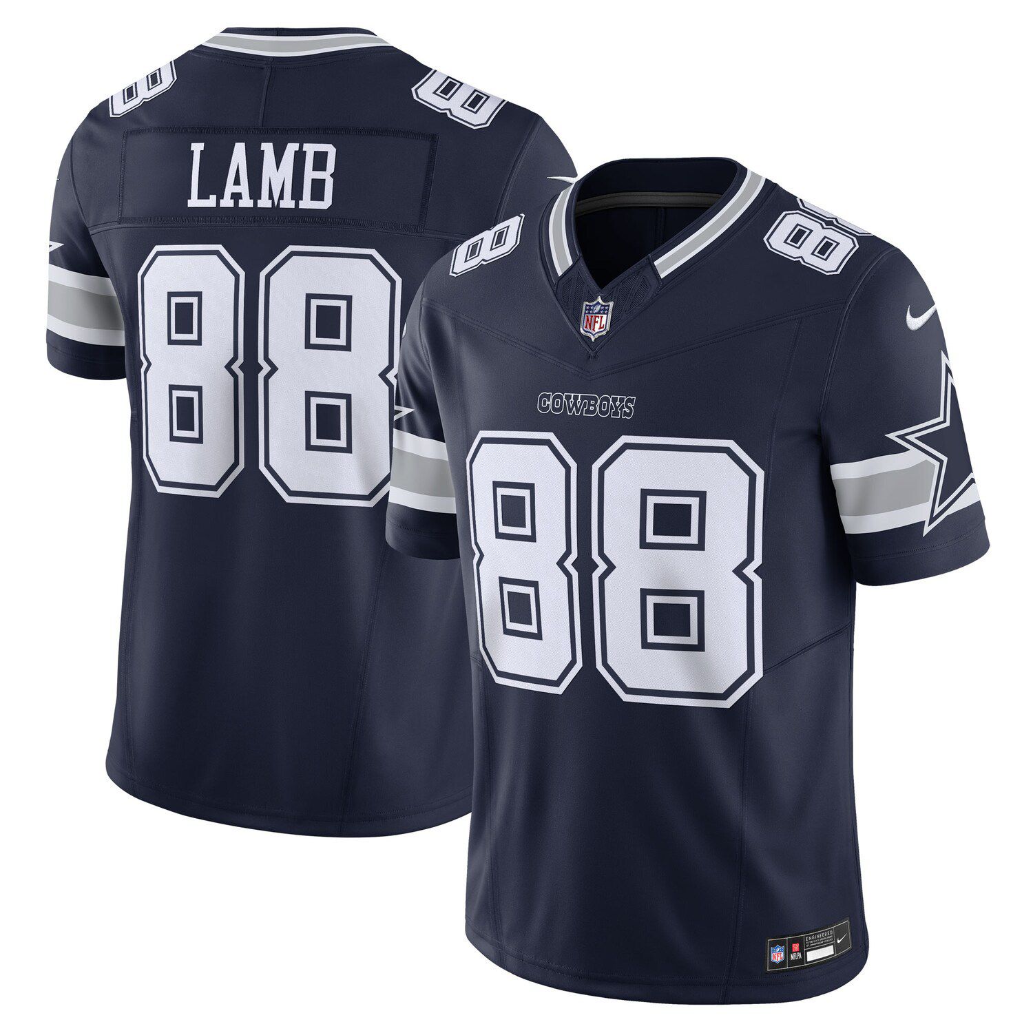 Men's Nike CeeDee Lamb White Dallas Cowboys 2nd Alternate Vapor Limited  Jersey