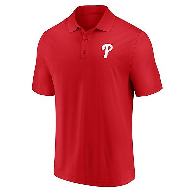Men's Fanatics Branded Red/Royal Philadelphia Phillies Dueling Logos Polo Combo Set