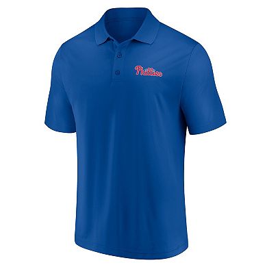 Men's Fanatics Branded Red/Royal Philadelphia Phillies Dueling Logos Polo Combo Set