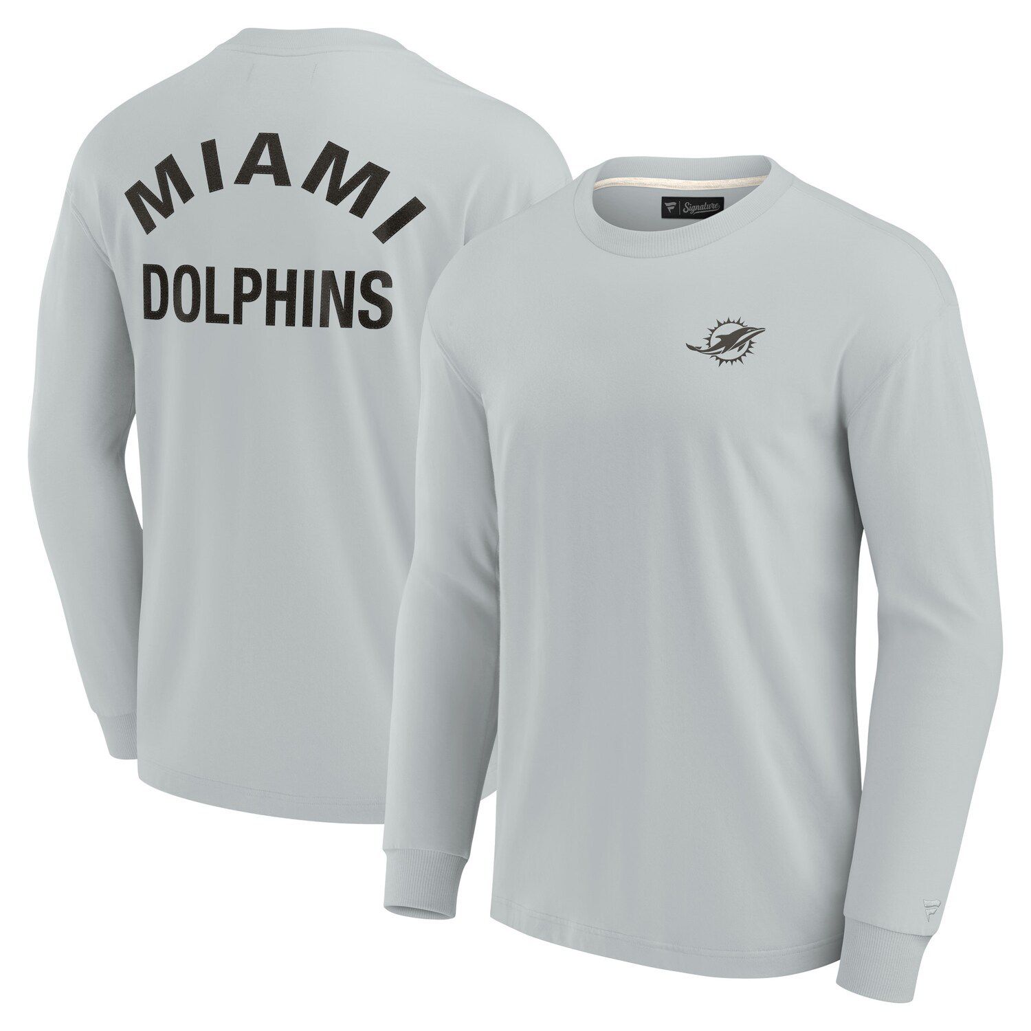 Men's Fanatics Branded White Miami Dolphins Team Lockup Logo T-Shirt