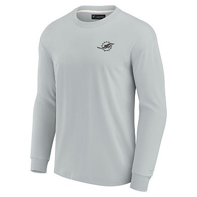 Unisex Fanatics Signature Gray Miami Dolphins Super Soft Long Sleeve T-Shirt