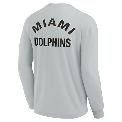 Unisex Fanatics Signature Gray Miami Dolphins Super Soft Long Sleeve T-Shirt