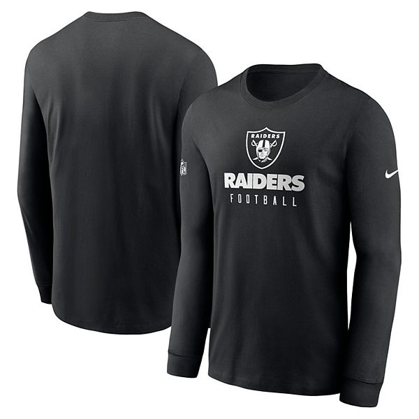 Nike Men's Dri-Fit Sideline Team (NFL Las Vegas Raiders) Long-Sleeve T-Shirt in Black, Size: Small | 00LX00A8D-0BI