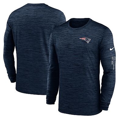 Men's Nike  Navy New England Patriots Velocity Long Sleeve T-Shirt