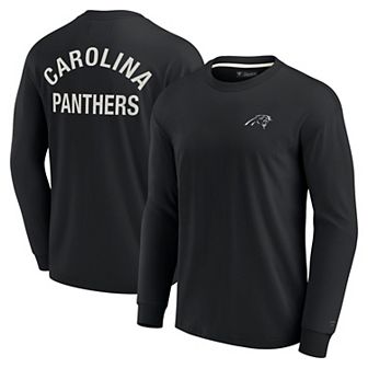 Unisex Fanatics Signature Black Carolina Panthers Super Soft Long Sleeve T-Shirt