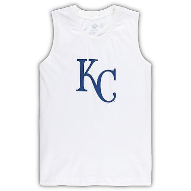 Women's Concepts Sport White/Royal Kansas City Royals Plus Size Tank Top & Shorts Sleep Set