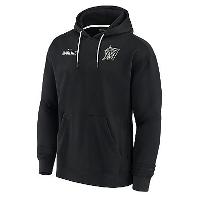 Unisex Fanatics Signature Black Miami Marlins Elements Super Soft Fleece Pullover Hoodie