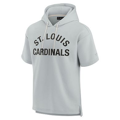 Unisex Fanatics Signature Gray St. Louis Cardinals Super Soft Fleece Short Sleeve Hoodie