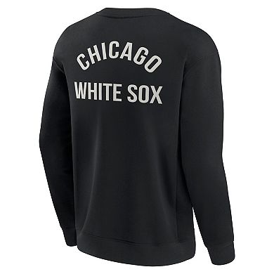 Unisex Fanatics Signature Black Chicago White Sox Super Soft Pullover Crew Sweatshirt
