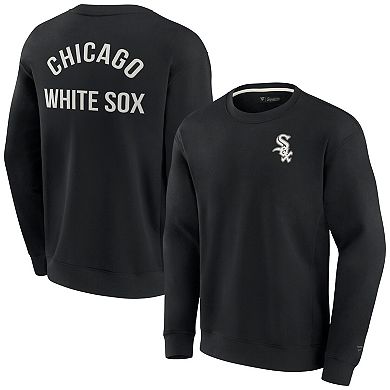 Unisex Fanatics Signature Black Chicago White Sox Super Soft Pullover Crew Sweatshirt