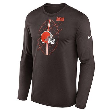 Men's Nike Brown Cleveland Browns Legend Icon Long Sleeve T-Shirt