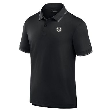 Men's Fanatics Black Pittsburgh Steelers Front Office Pique Polo