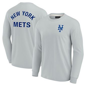 Unisex Fanatics Signature Gray New York Mets Super Soft Long Sleeve T-Shirt