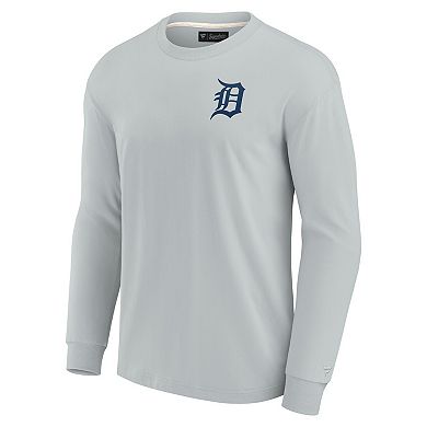Unisex Fanatics Signature Gray Detroit Tigers Super Soft Long Sleeve T-Shirt