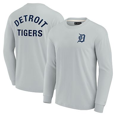 Unisex Fanatics Signature Gray Detroit Tigers Super Soft Long Sleeve T-Shirt